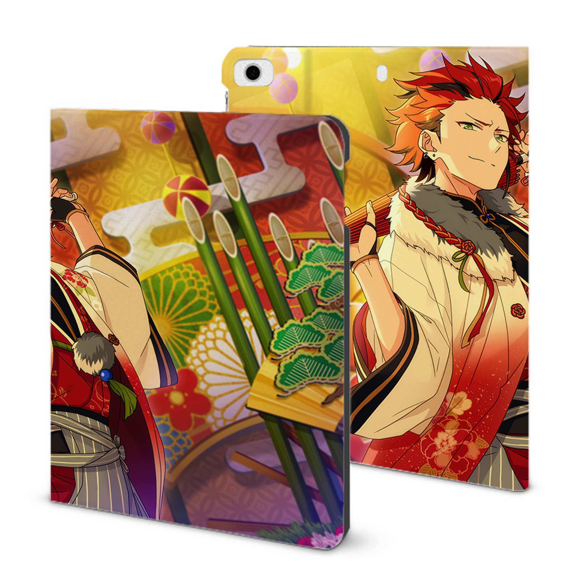 （画像用） あんさんぶるスターズ! Ensemble Stars IPad ケース ブック型 PUレザー TPU 耐衝撃 軽量 薄型 ペン収納なし 全面保護 IPad 各モデル対応